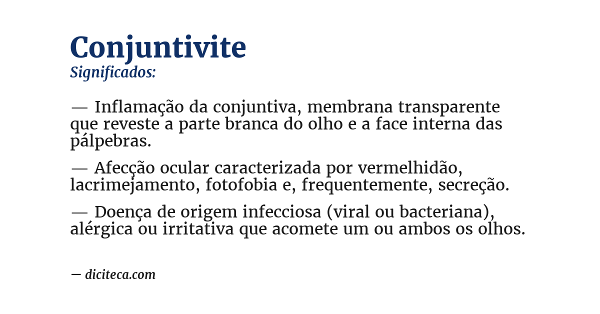 Significado de conjuntivite