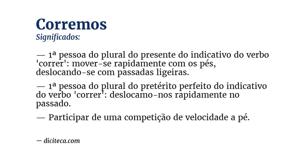 Significado de corremos