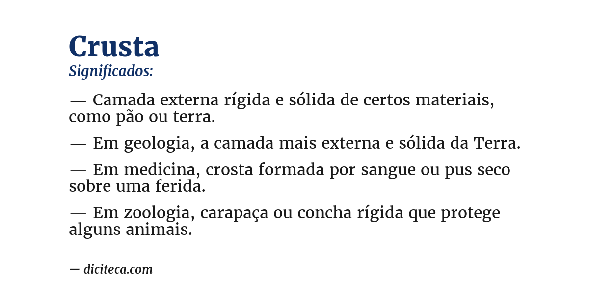 Significado de crusta