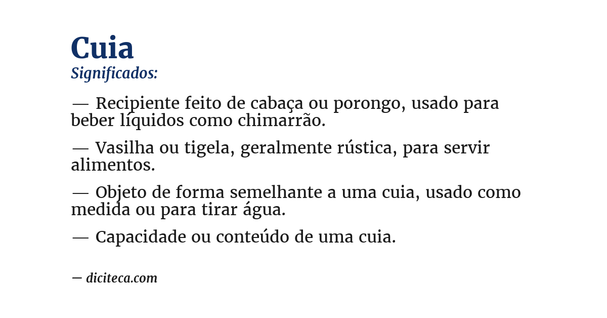 Significado de cuia