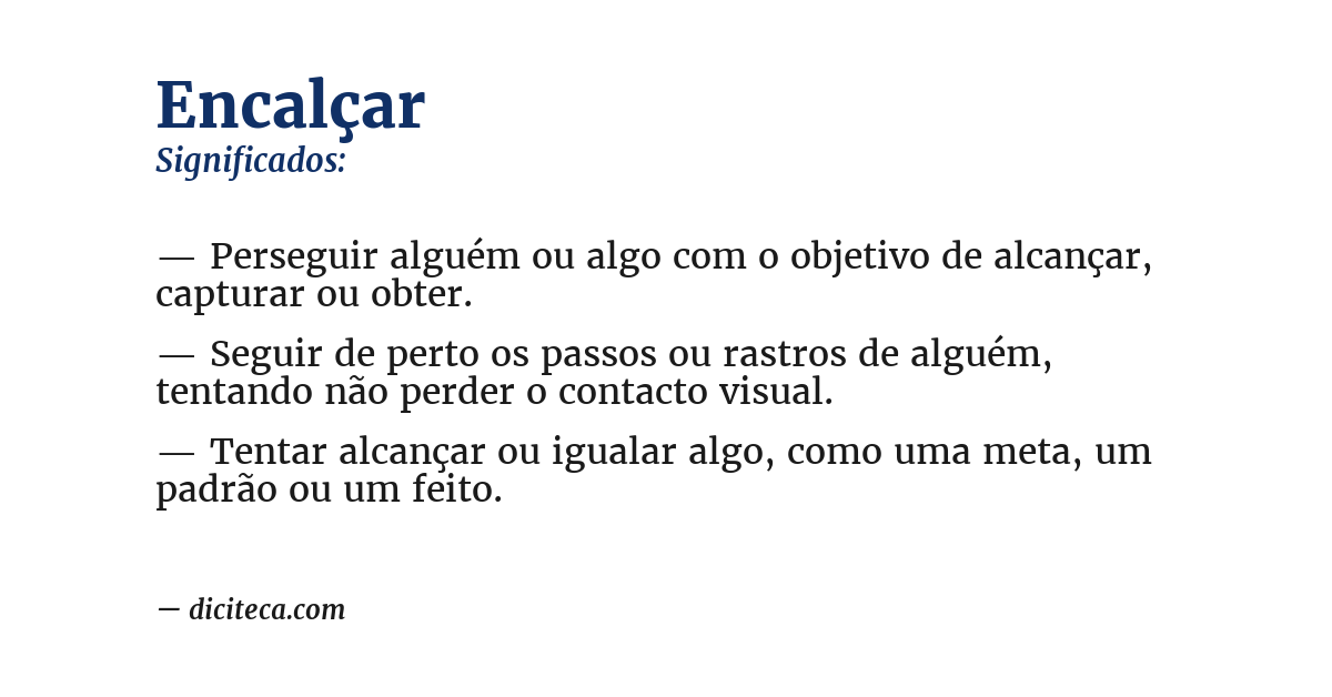 Significado de encalçar