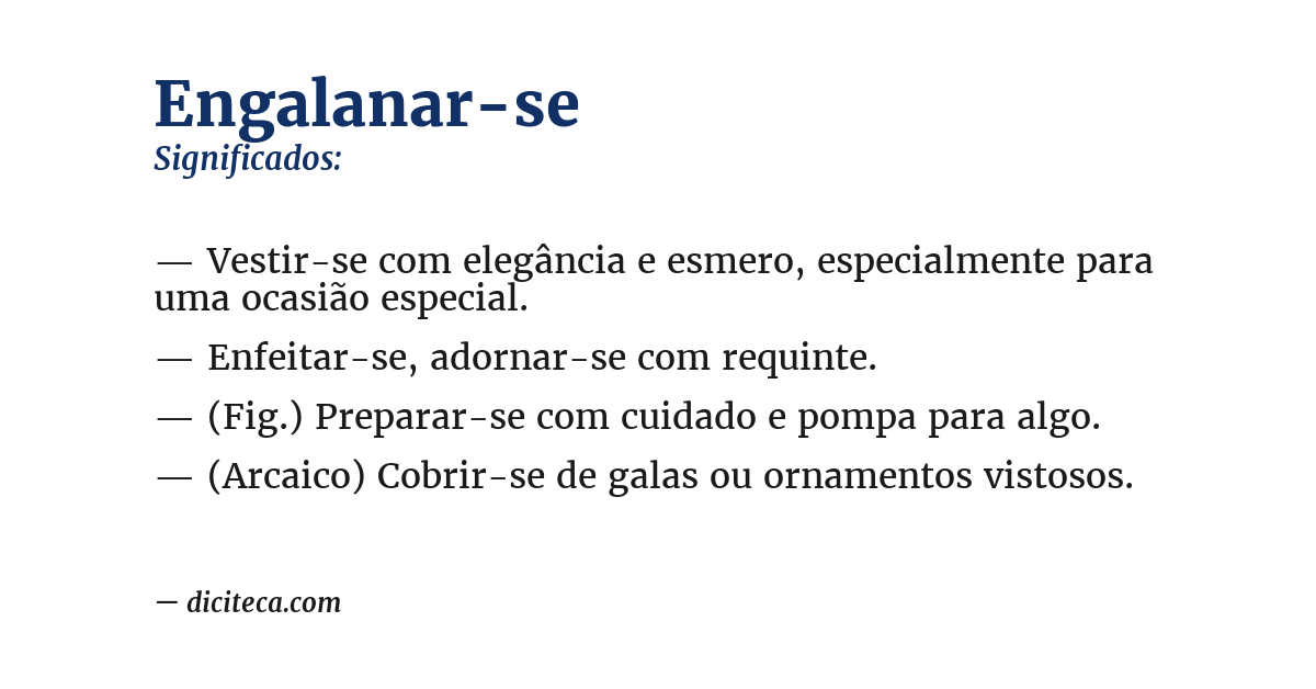 Significado de engalanar-se
