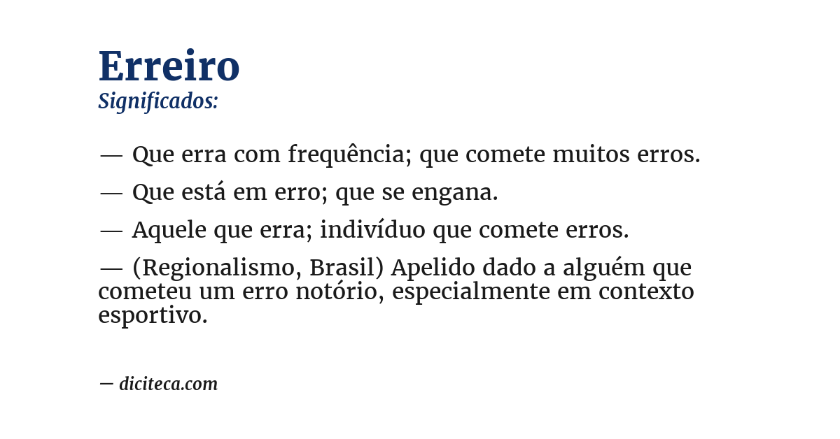 Significado de erreiro