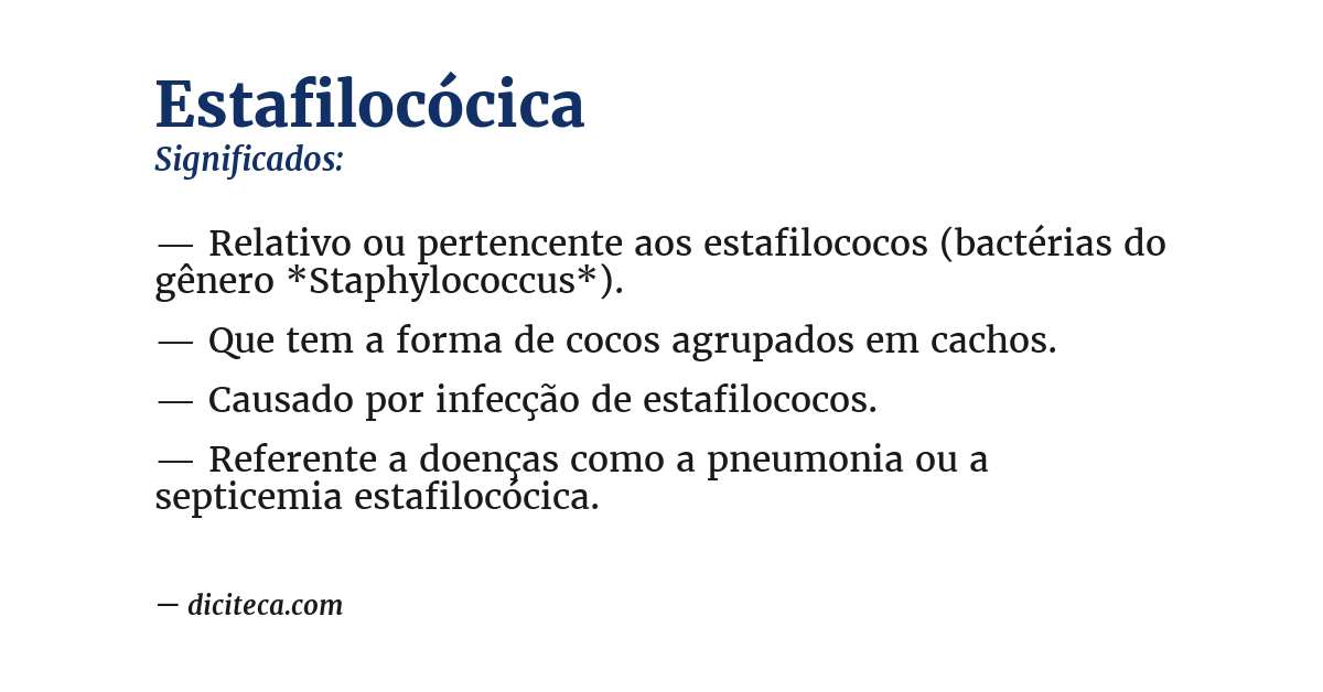 Significado de estafilocócica