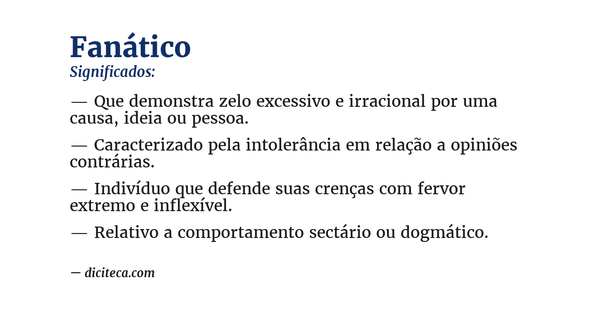 Significado de fanático