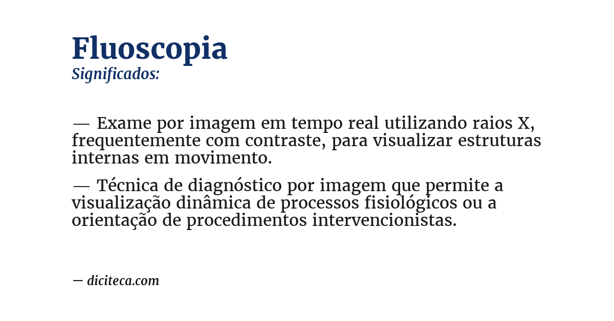 Significado de fluoscopia