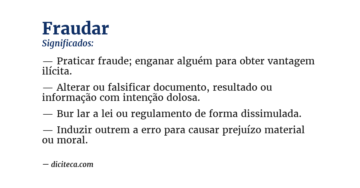 Significado de fraudar