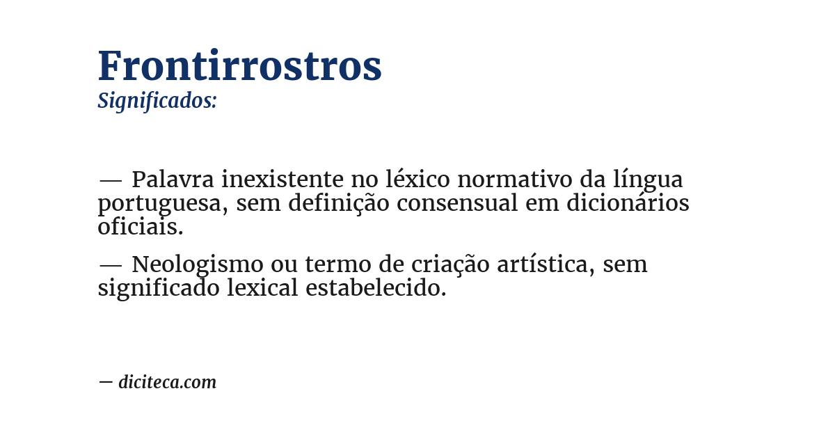 Significado de frontirrostros