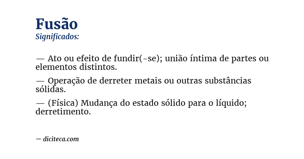 Significado de fusão
