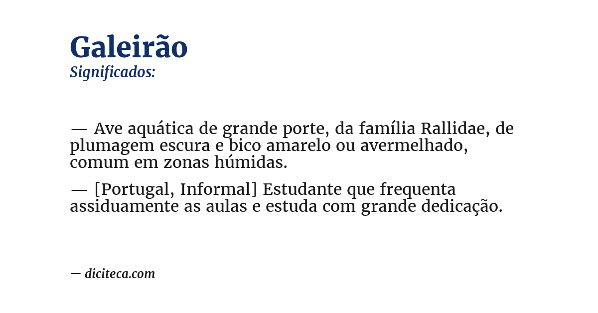 Significado de galeirão
