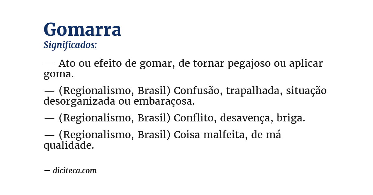 Significado de gomarra