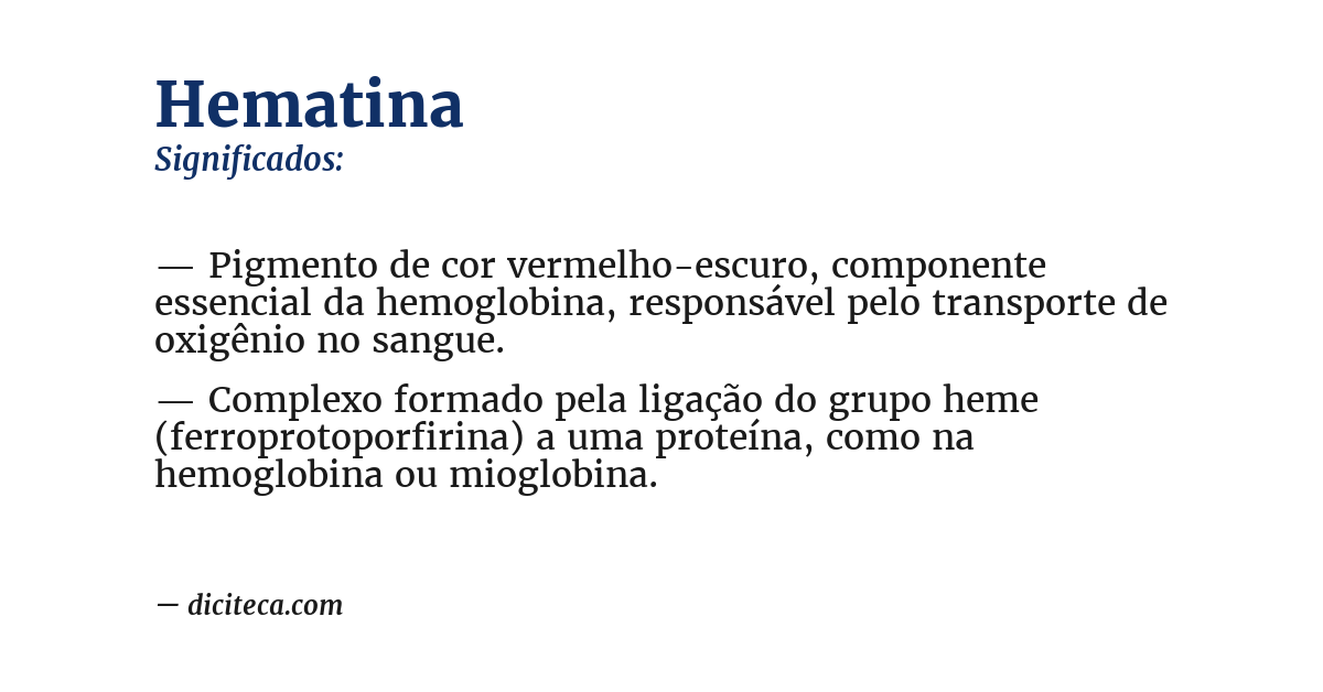 Significado de hematina