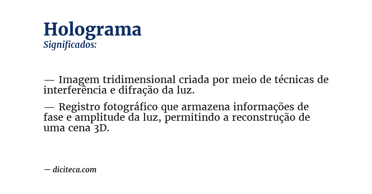 Significado de holograma