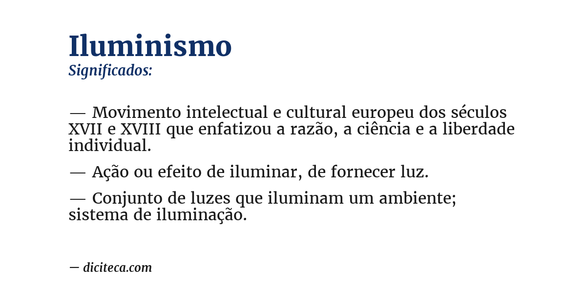 Significado de iluminismo