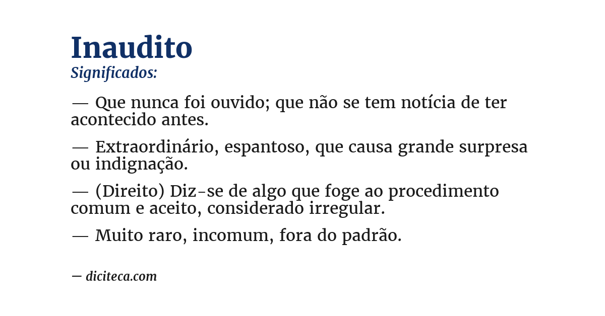 Significado de inaudito
