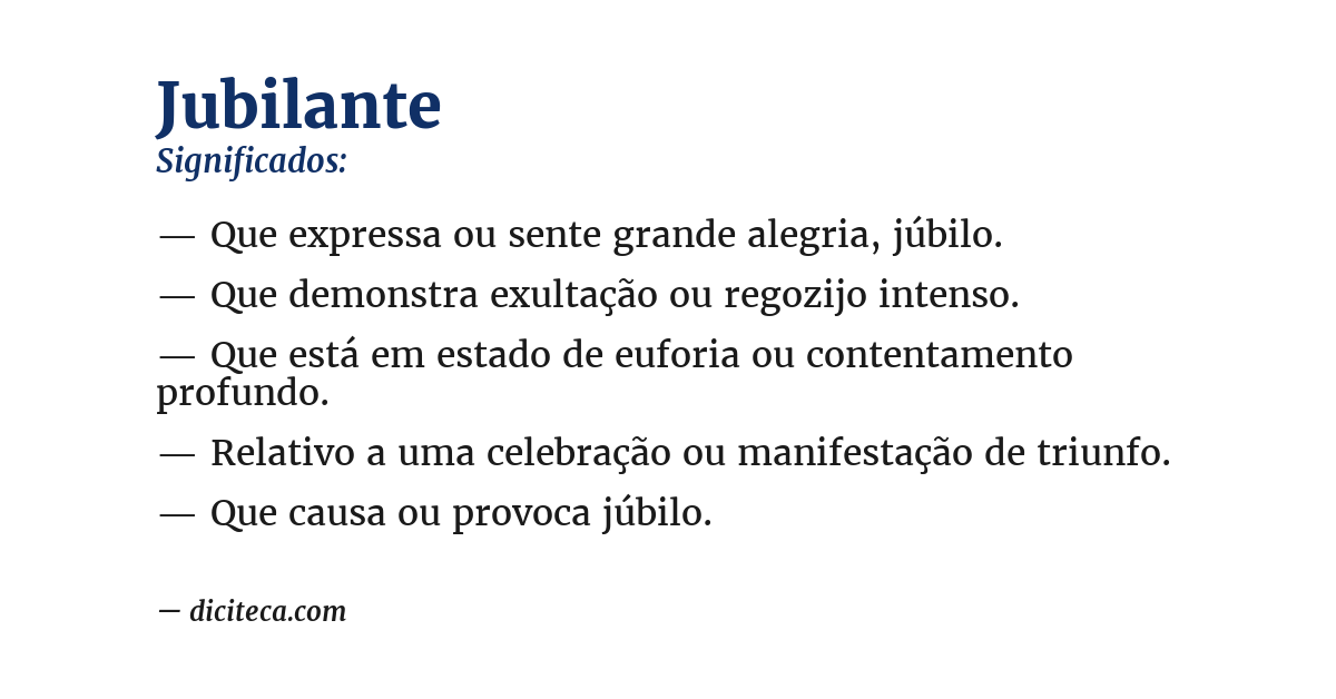 Significado de jubilante