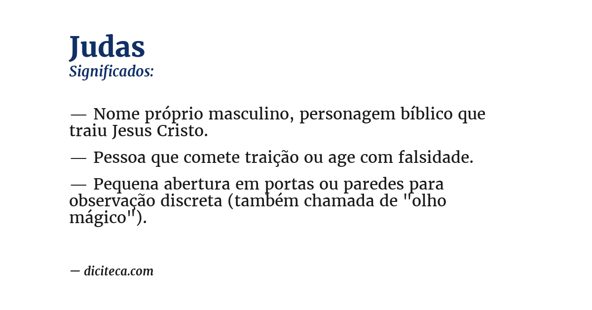 Significado de judas