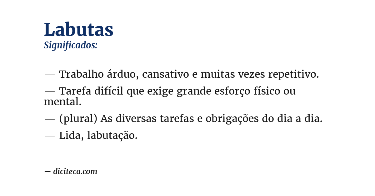 Significado de labutas