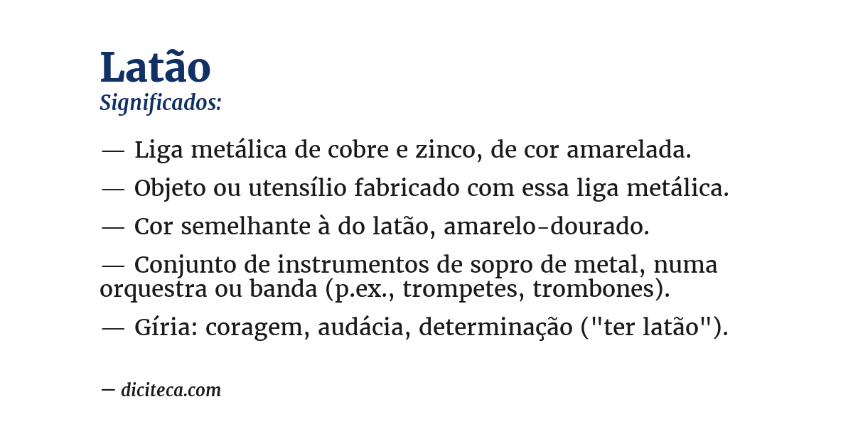 Significado de latão