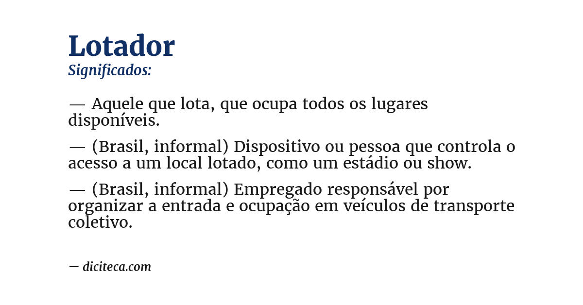 Significado de lotador