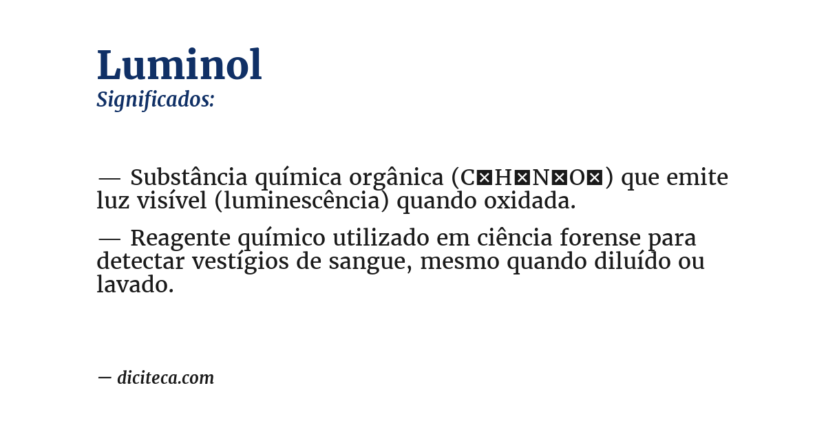 Significado de luminol