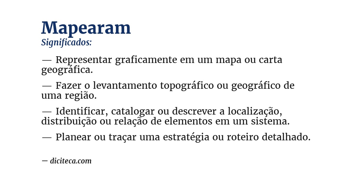 Significado de mapearam