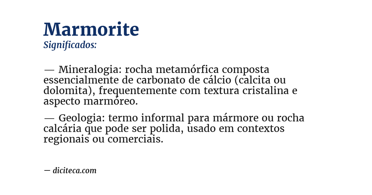 Significado de marmorite