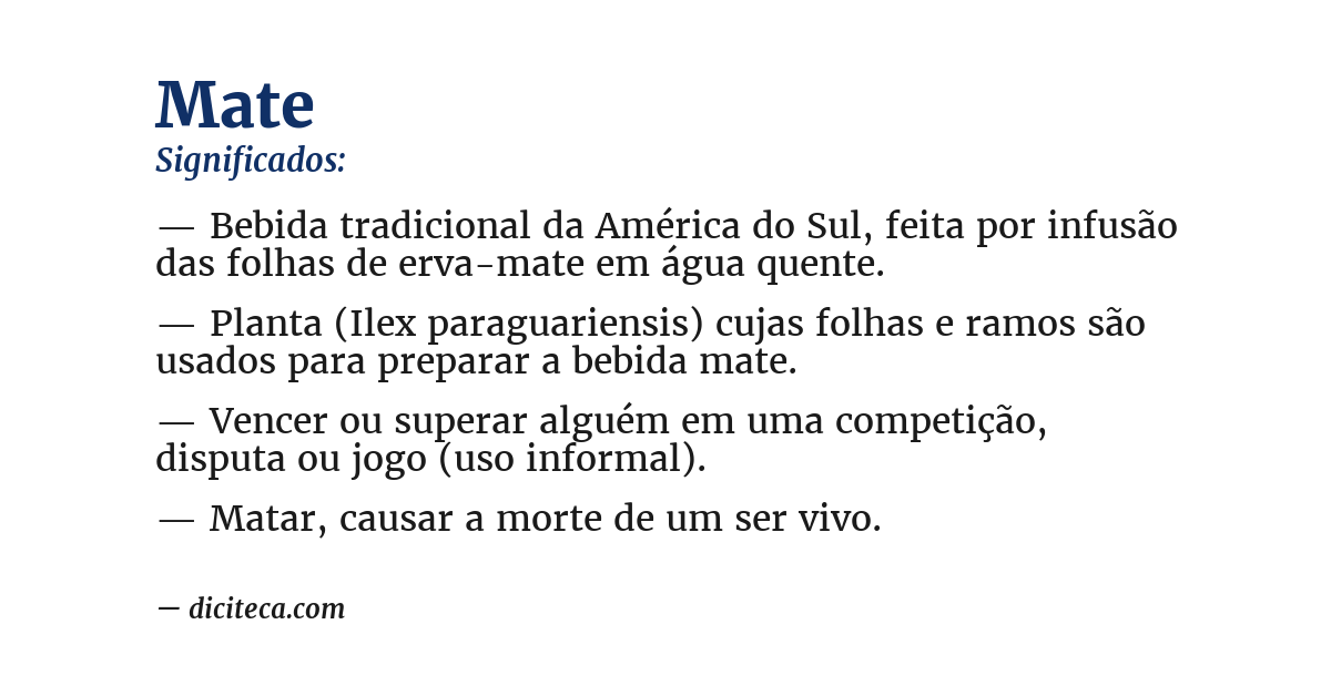 Significado de mate
