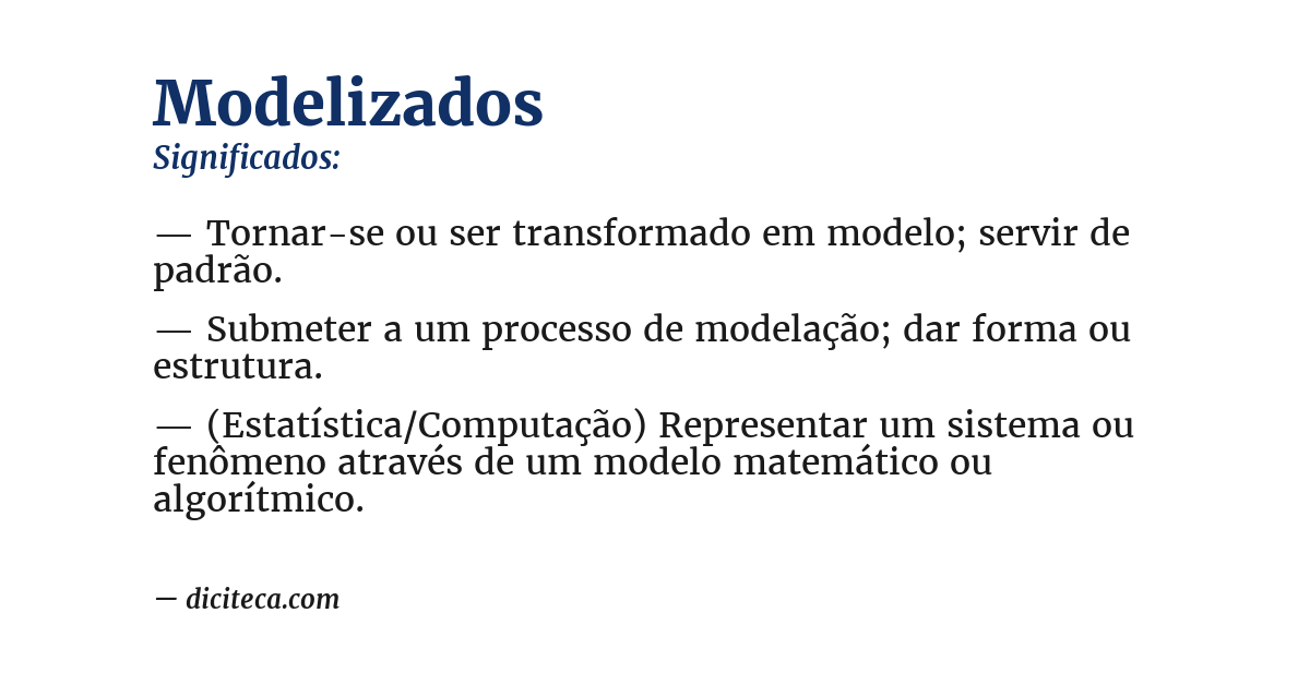 Significado de modelizados