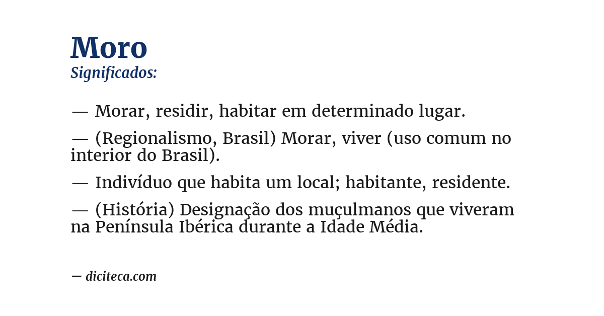 Significado de moro