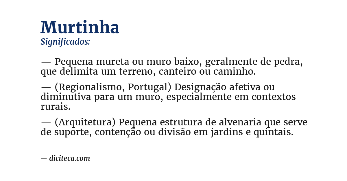 Significado de murtinha