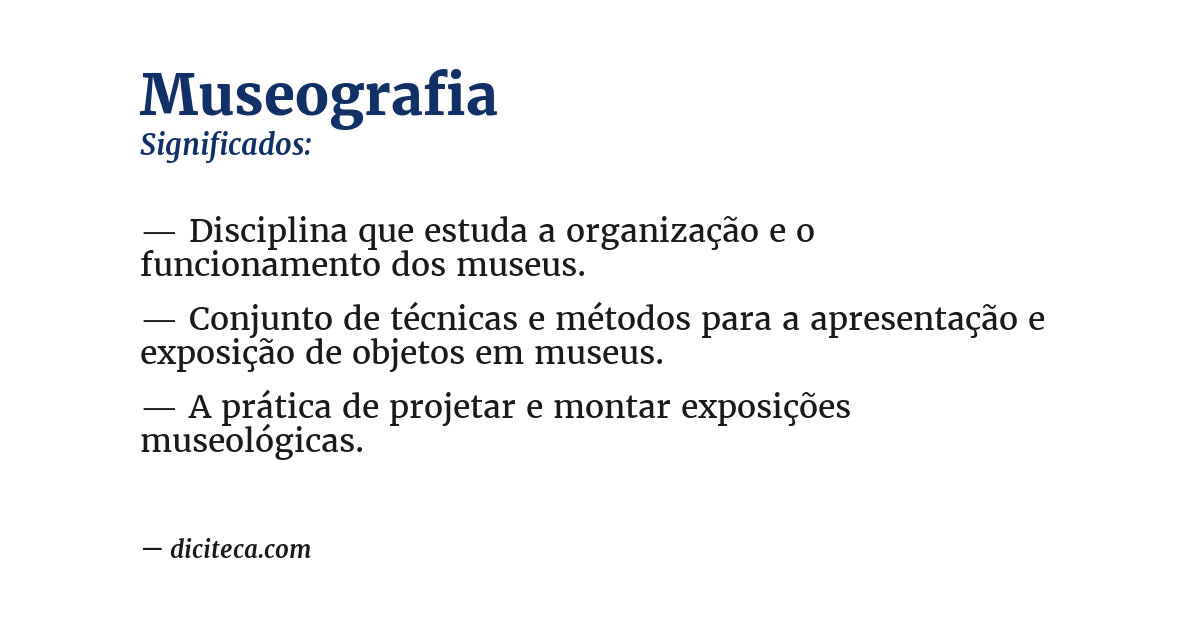 Significado de museografia