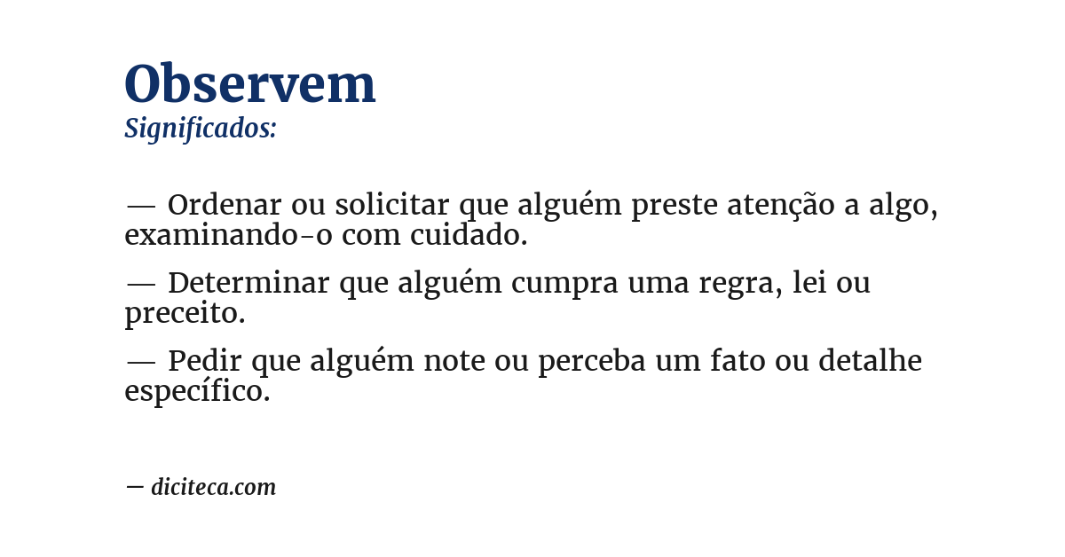 Significado de observem