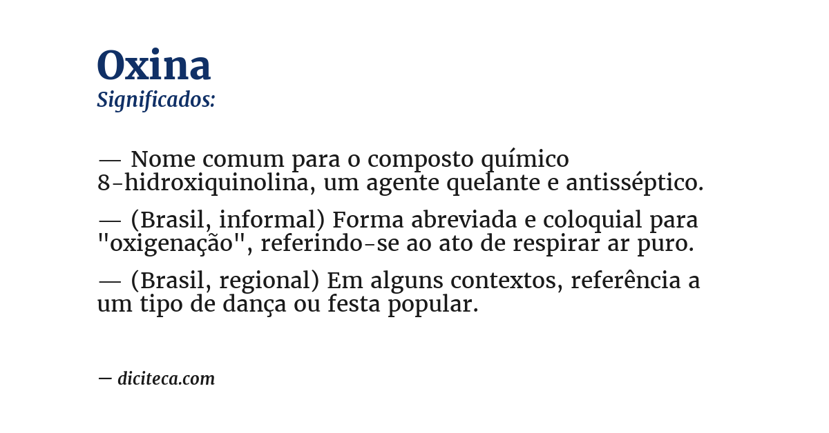Significado de oxina