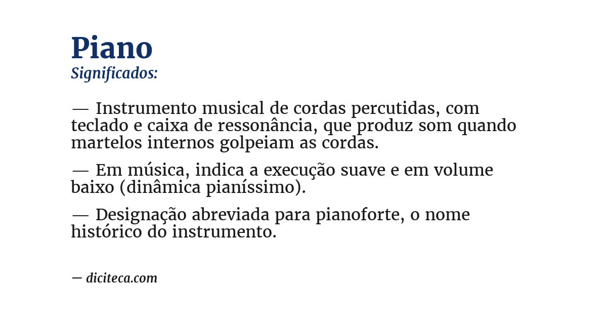 Significado de piano