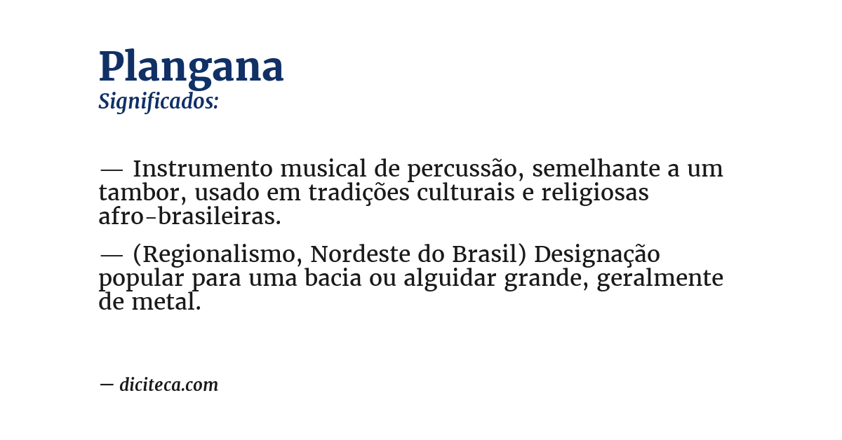Significado de plangana