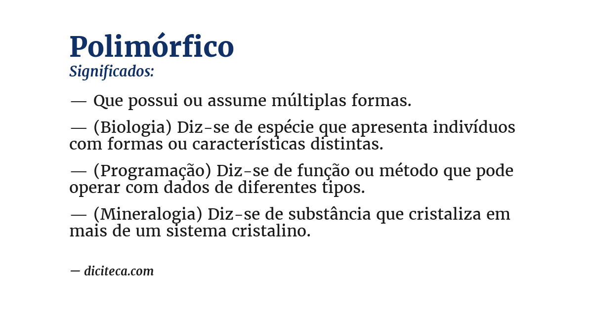 Significado de polimórfico