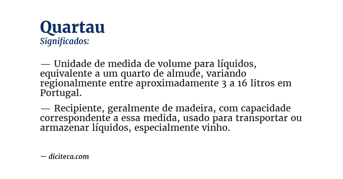 Significado de quartau