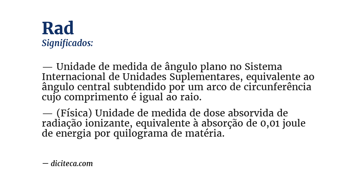 Significado de rad