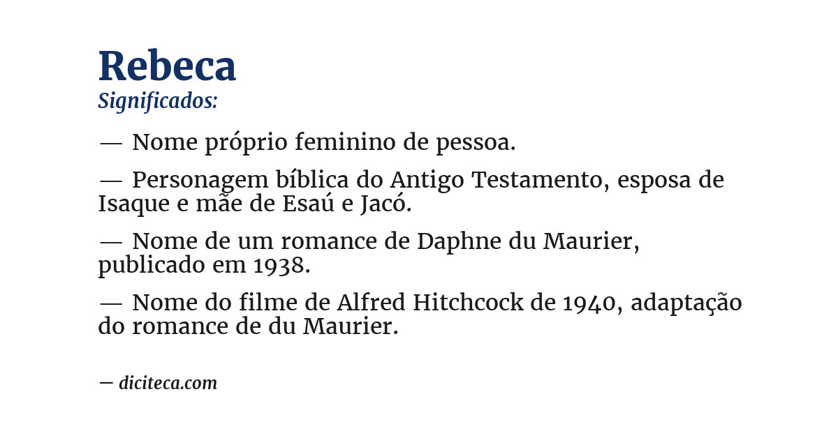 Significado de rebeca