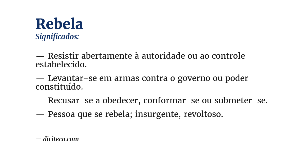 Significado de rebela