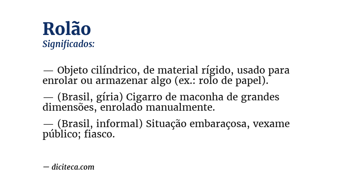 Significado de rolão