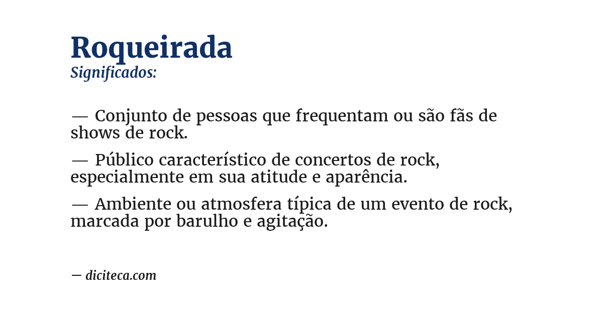 Significado de roqueirada