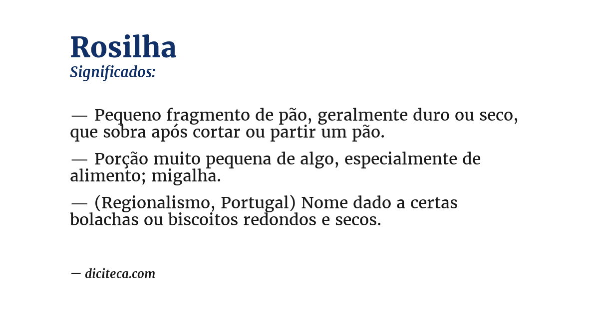 Significado de rosilha