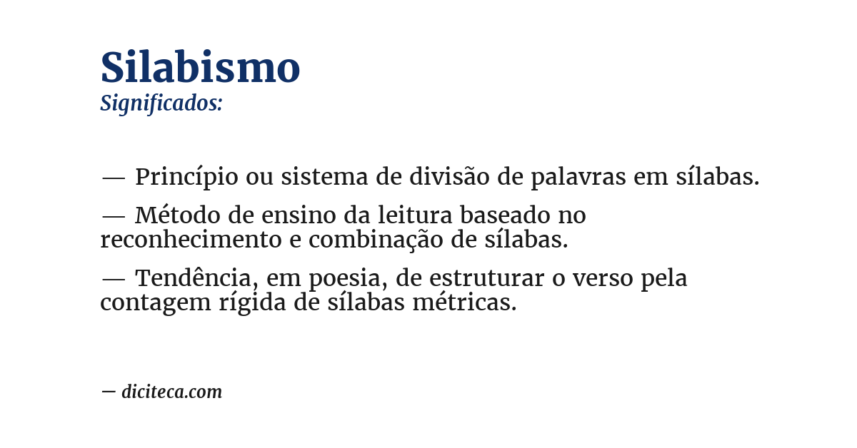 Significado de silabismo
