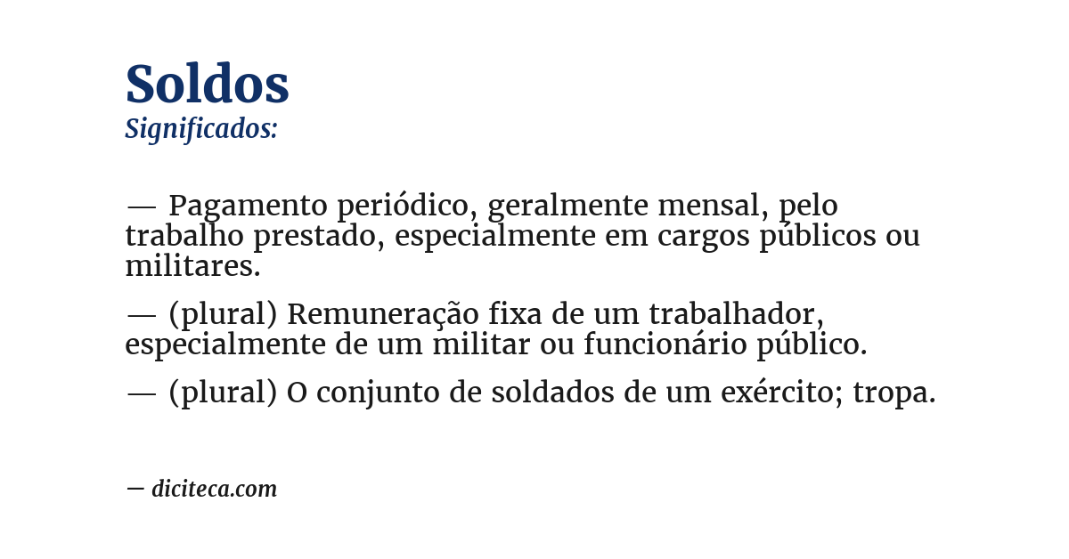 Significado de soldos