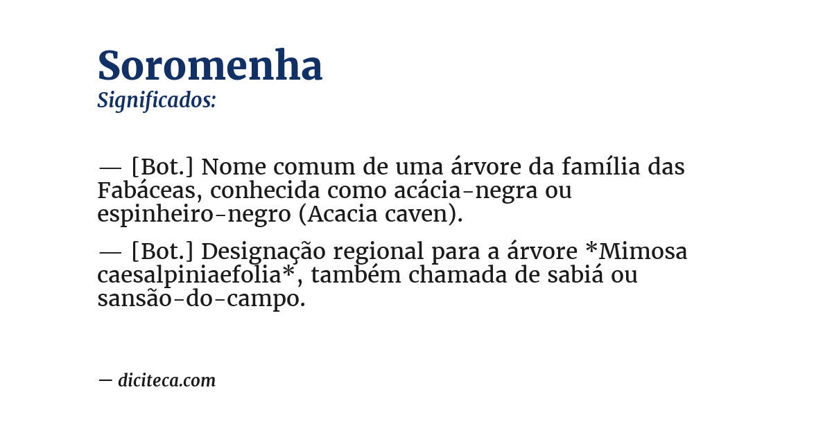 Significado de soromenha