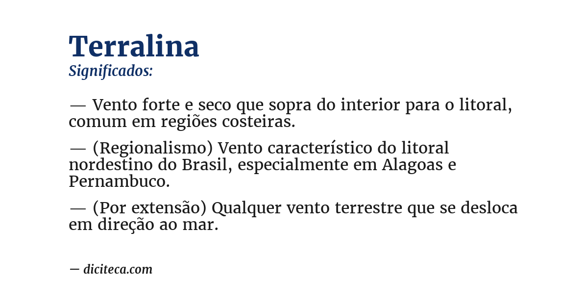 Significado de terralina