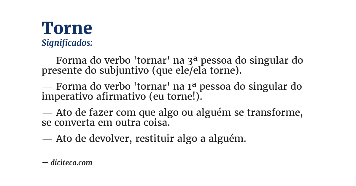 Significado de torne