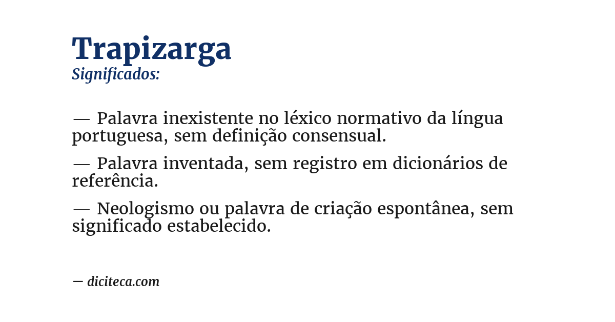 Significado de trapizarga